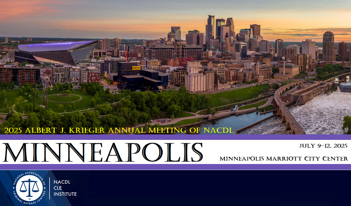 2025 Albert J. Krieger Annual Meeting of NACDL Cover